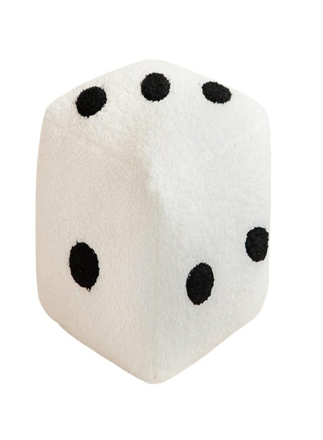 TechMax Solution Cute White DICE Plush Pillow Soft Toy